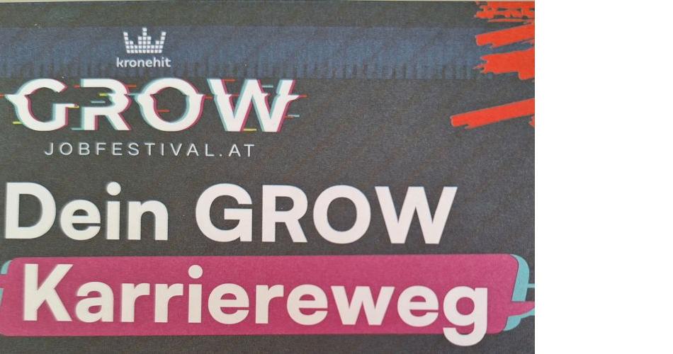 Foto vom Flyer des Jobfestivals - Grow